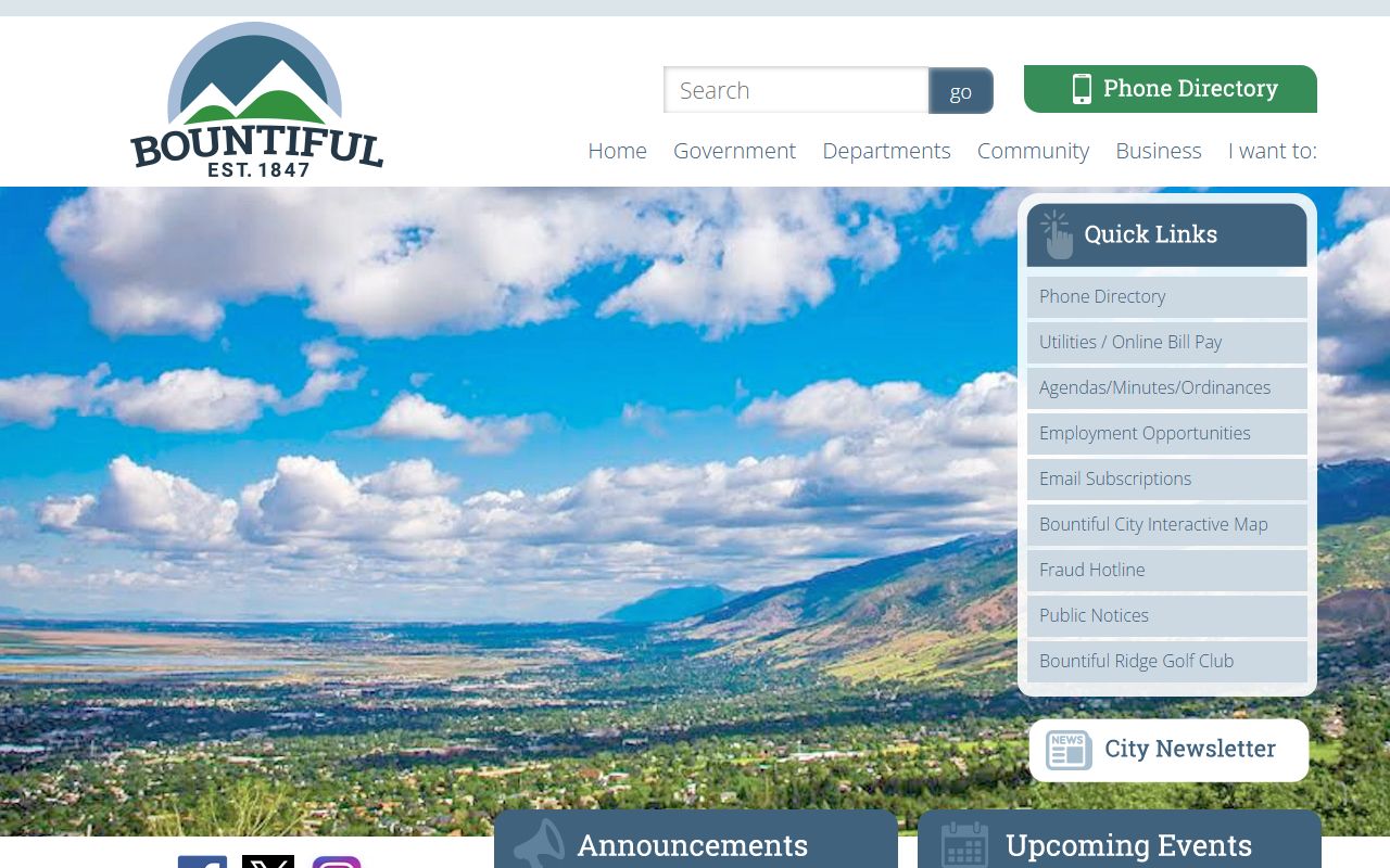 Bountiful city recorder and public records portal