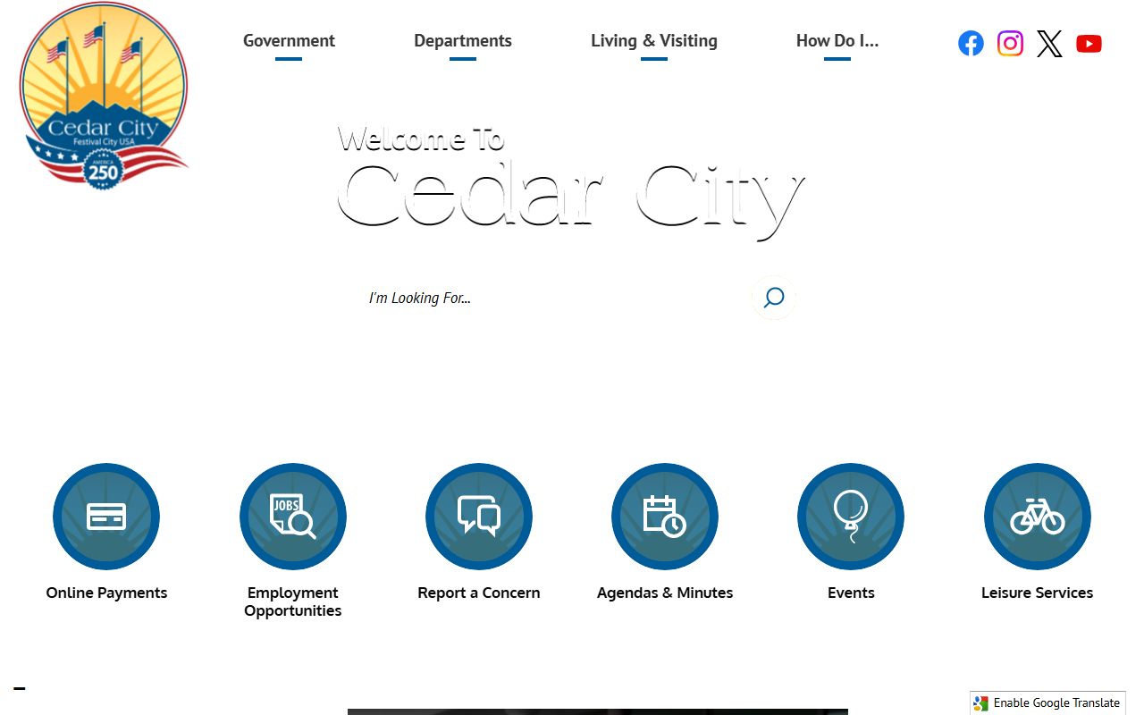 Cedar City recorder and public records portal