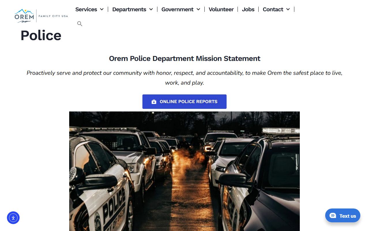 Orem Police Department public records portal