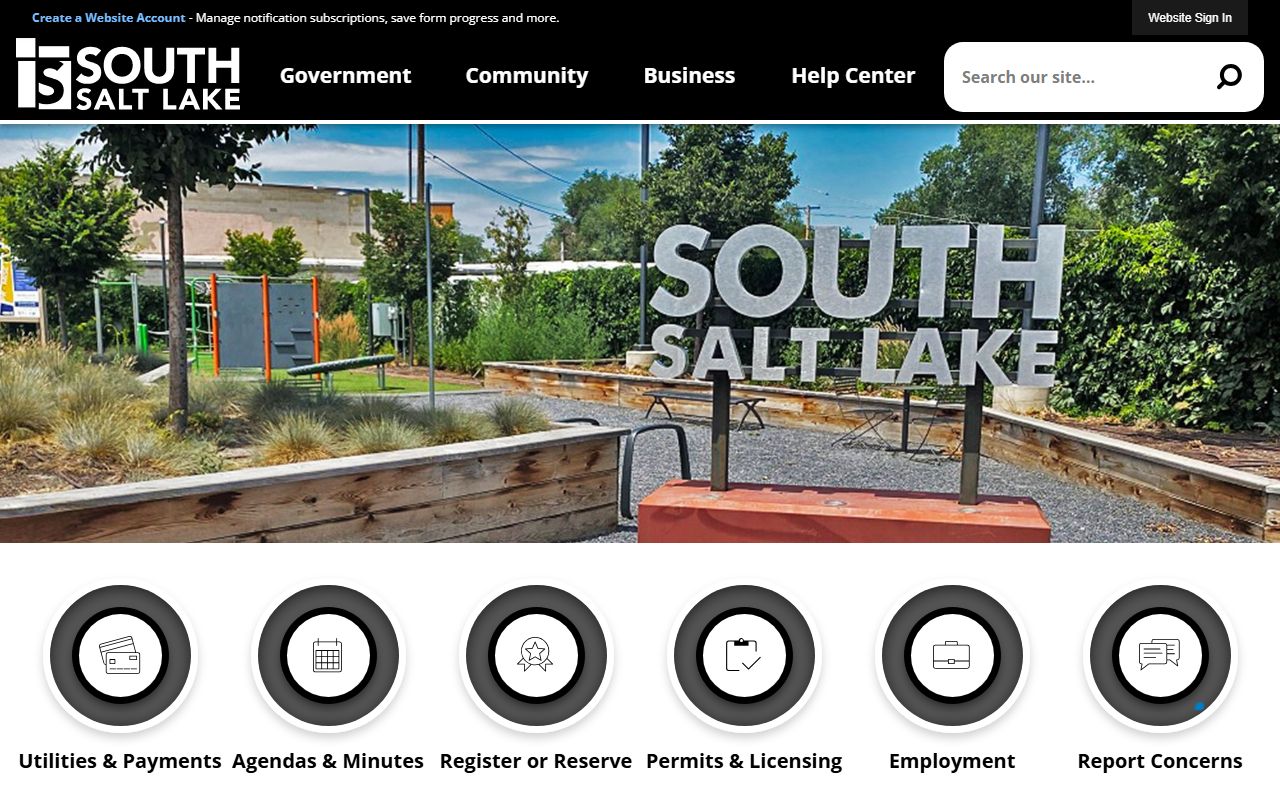 South Salt Lake city offices and police department for public records