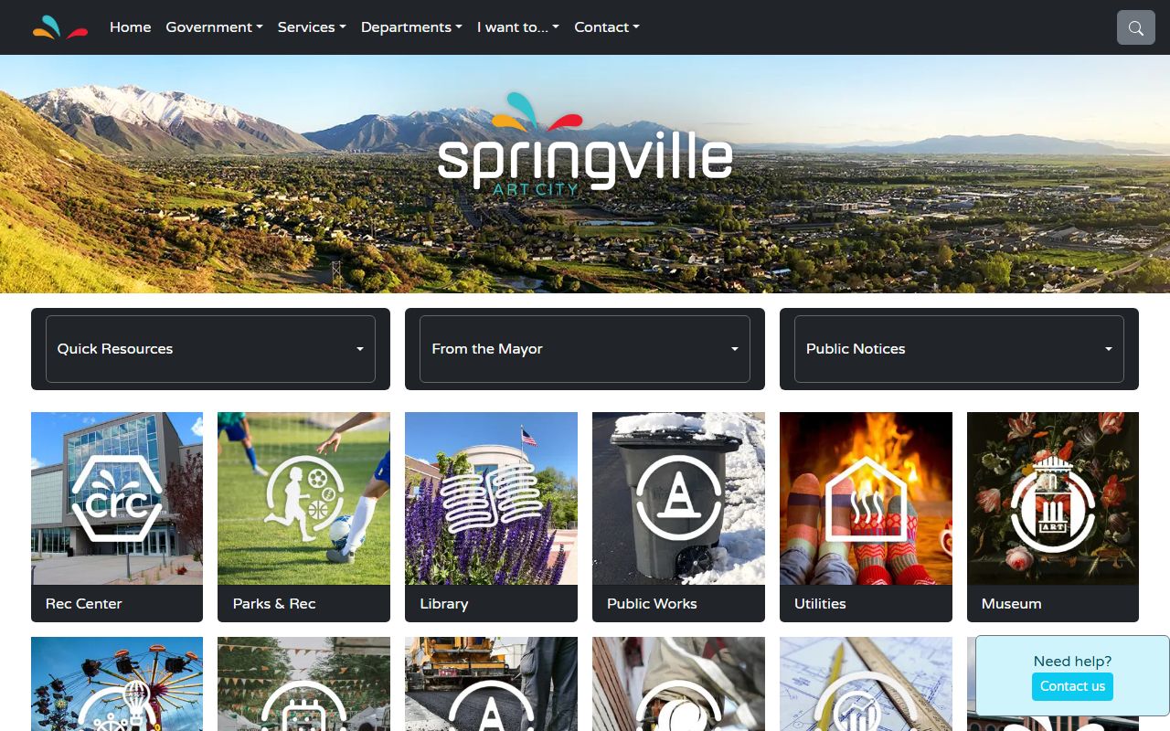 Springville city recorder and public records portal