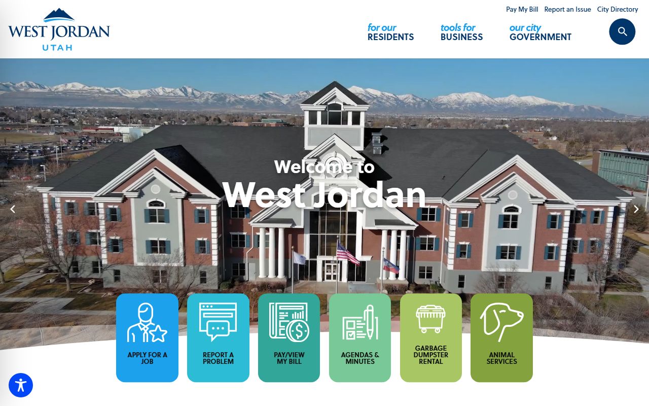 West Jordan city website public records and city recorder resources
